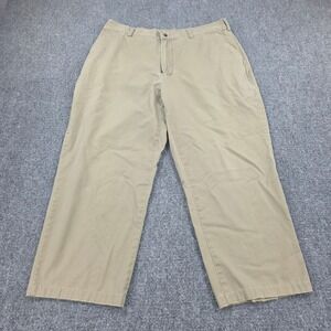 Cabelas Casuals Mens Wrinkle Free Chinos Khaki Tan Pants W35 L30